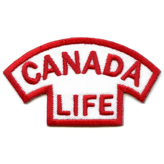 Canada Life Iron On Embroidered Patch