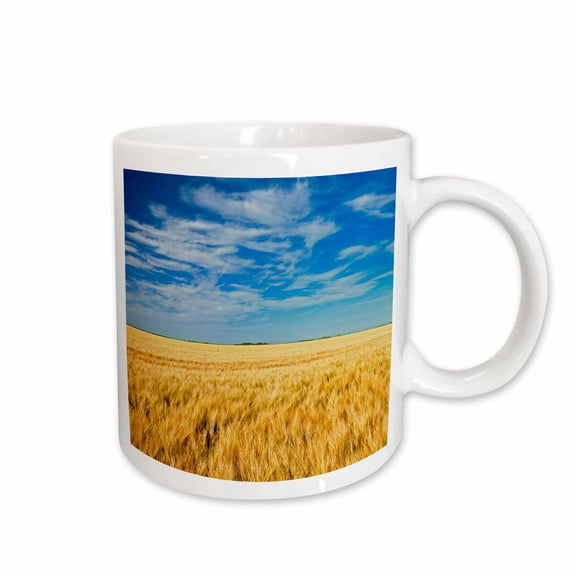 3drose, Canada, Manitoba, Myrtle. Crop Field of Two-row Barley., 11oz Mug