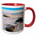 thumbnail image 1 of Canada, Manitoba. Waves crashing on shoreline rocks of Lake Winnipeg. 11oz Two-Tone Red Mug mug-205575-5, 1 of 3