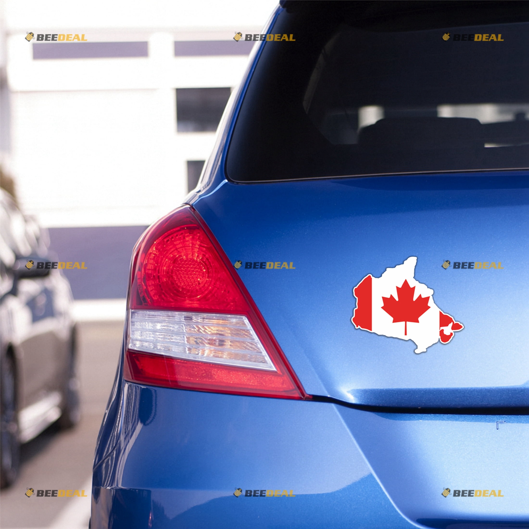 Canada Map Flag Outline Canadian Car Magnet Magnetic Sticker Decal - 2 ...