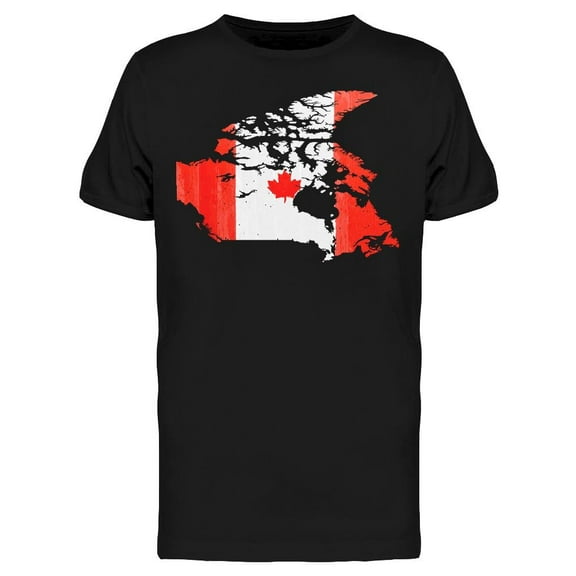 Canada Map, With A Flag T-Shirt Men -Image by Shutterstock, Male Large