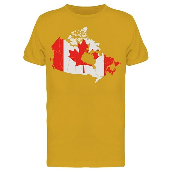 Canada Map With Canada Flag T-Shirt Men -Image by Shutterstock, Male XX-Large