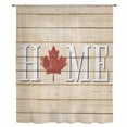 thumbnail image 1 of Canada Maple Home Sheer Curtains 63 Inches Long, Red Leaf Vintage Farmhouse Grey Wooden Light Filering Curtains, Breathable Simi Curtain Privacy Drapes for Living Room Bedroom Window Treatment, 1 of 9