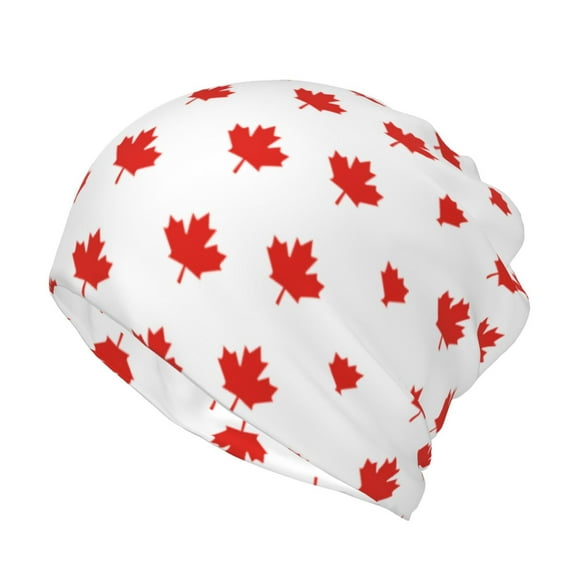 Canada Maple Leaf Beanie Skull Cap Lightweight Hip Hop Dwarf Hat Beanie Hat For Women Men