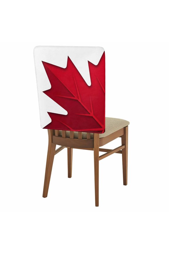 Canada Maple Leaf Chair Back Covers Set of 8 Canada Day July 1st Removable Dining Chair Slipcovers Washable Seat Protector for Restaurant Party Banquet Kichen Decor