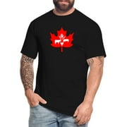 Canada Maple Leaf Farm Animal Logo Men's Tall T-Shirt