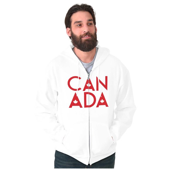Canada Maple Leaf Flag Patriotic Zip Up Hoodie Men's Women's Brisco Brands X