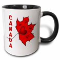 thumbnail image 1 of 3drose, Canada - Maple Leaf - Hearts, 15oz Two-tone Black Mug, 1 of 6