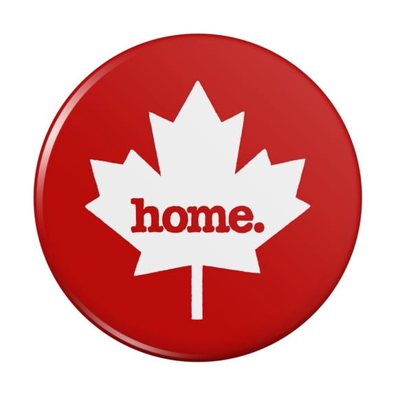 Canada Maple Leaf Home Country Solid Red Officially Licensed Kitchen Refrigerator Locker Button Magnet