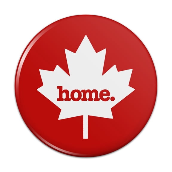 Canada Maple Leaf Home Country Solid Red Officially Licensed Pinback Button Pin