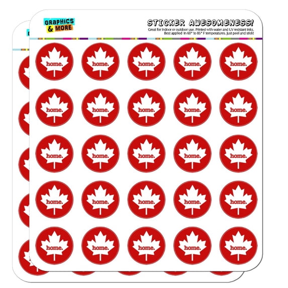 Canada Maple Leaf Home Country Solid Red Officially Licensed Planner Calendar Scrapbooking Crafting Stickers