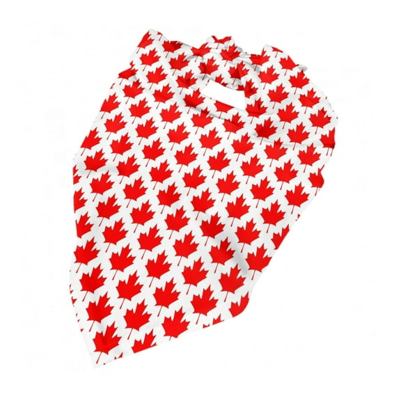 Canada Maple Leaf Pattern Dog Bandanas Triangle Dog Scarfs For Small Medium Large Dogs And Cats