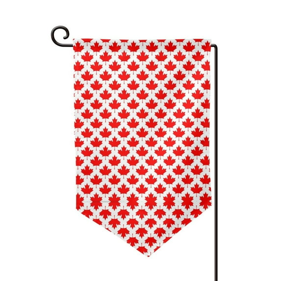 Canada Maple Leaf Pattern Double Sided Garden Flag for Indoor Outdoor Decorations 12.5 * 18 Inches Sharp Corner