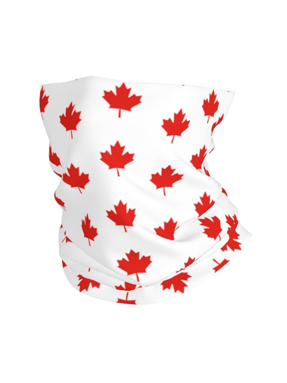 Canada Maple Leafneck Gaiter Elastic Balaclavas Face Mask Versatile Bandana For Men Women