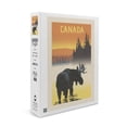 thumbnail image 1 of Canada, Moose at Dawn (1000 Piece Puzzle, Size 19x27, Challenging Jigsaw Puzzle for Adults and Family, Made in USA), 1 of 4