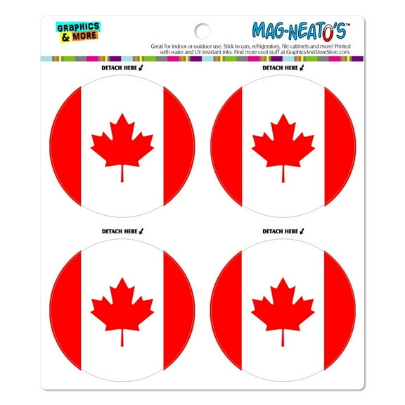 Canada National Country Flag MAG-NEATO'S(TM) Car/Refrigerator Magnet Set