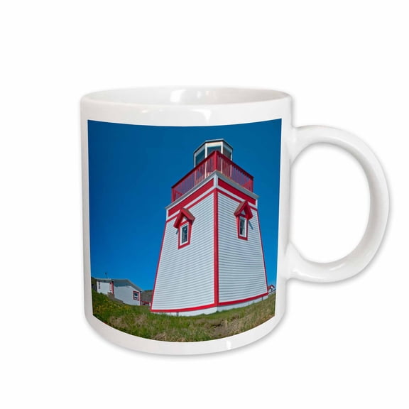 3drose, Canada, Newfoundland, St. Anthony. Lighthouse at Fishing Point, 11oz Mug