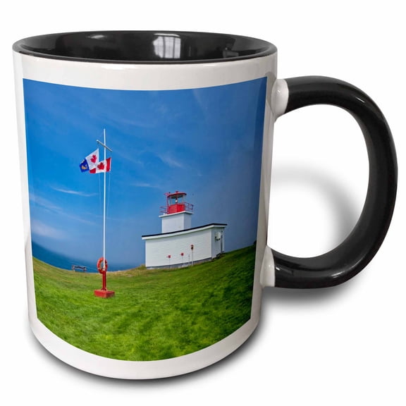 3drose, Canada, Nova Scotia, Brier Island. Grand Passage Lighthouse., 11oz Two-tone Black Mug