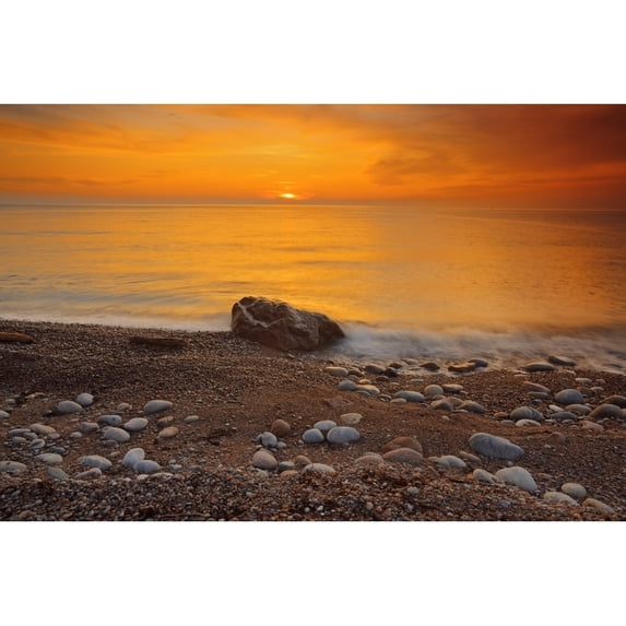 Canada Nova Scotia Pleasant Bay. Sunset on Gulf of St. Lawrence. Poster Print by Jaynes Gallery