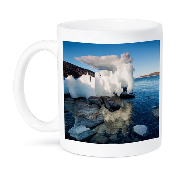 3drose, Canada, Nunavut Territory, Setting Midnight Sun, Melting Iceberg, 11oz Mug