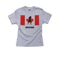 thumbnail image 1 of Canada Olympic - Boxing - Flag - Silhouette Girl's Cotton Youth Grey T-Shirt, 1 of 2