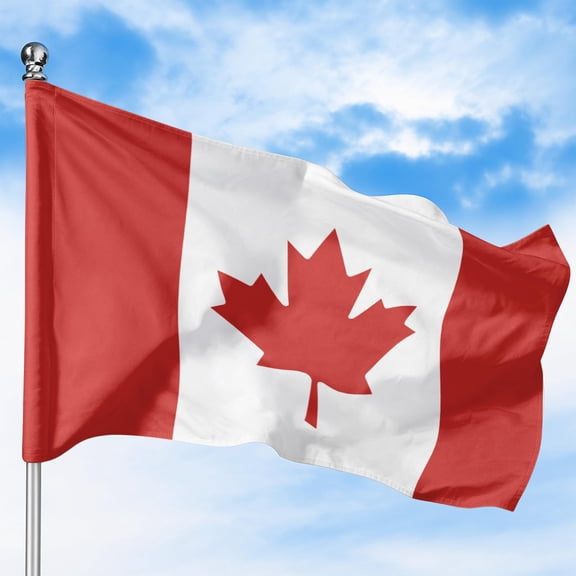 Canada Outdoor Flag (3x5ft) by DreamController - Durable, Fade-Resistant Polyester, Double-Stitched, Brass Grommets - HD Printed North America Flag - Made in USA