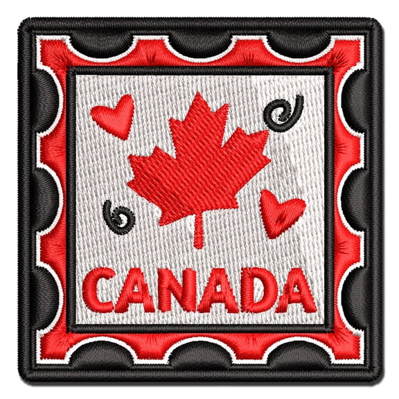 Canada Passport Travel Applique Multi-Color Embroidered Iron-On Patch - 2.0 Inch Mini