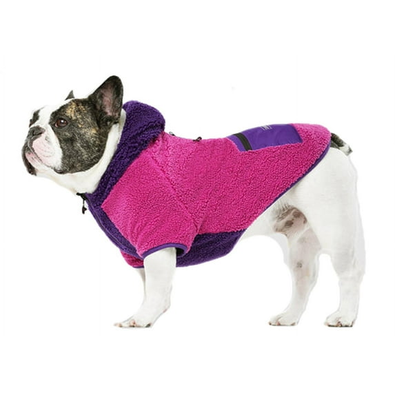 Canada Pooch Cool Factor Hoodie Size 12 Pink/Purple Teddy-Bear fleece Dog Hoodie (Pink/Purple, X-Small)