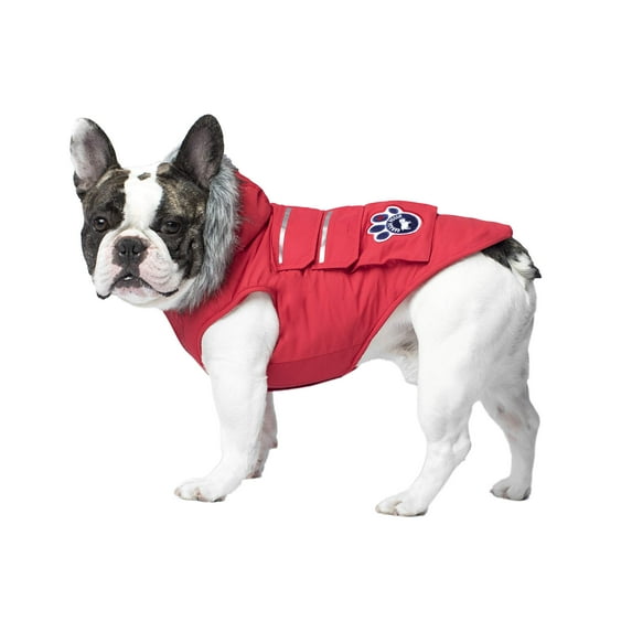 Canada Pooch Everest Explorer Fleece Lined Insulated Dog Coat (Red, 24 (23-25" back length))