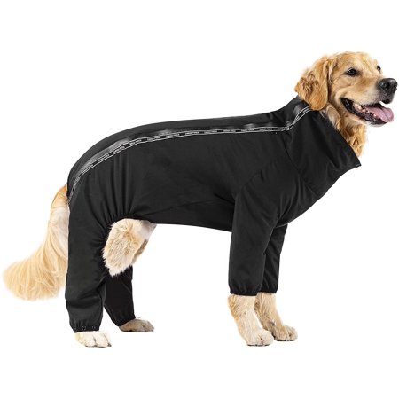 Canada Pooch Slush Suit Size 30 Black Water-Resistant Dog Bodysuit