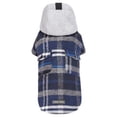 thumbnail image 1 of Canada Pooch  The Shacket Jacket for Dog, Blue Plaid - Size 26, 1 of 1