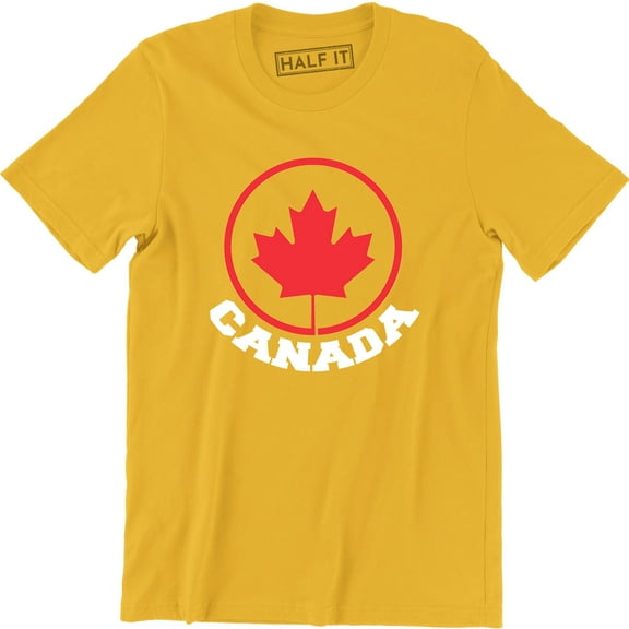 Canada Pride Mens Funny Patriotic Flag Retro Feel Canadian Maple Leaf Tee Shirt