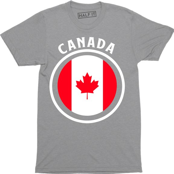 Canada Pride Mens Funny Patriotic Novelty Retro Feel Canadian Maple Leaf T-Shirt