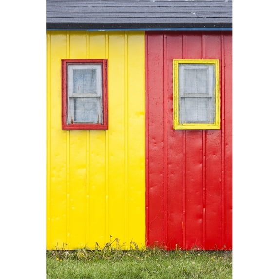 Canada, Quebec, Saint-Ulric, colorful motel detail Poster Print by Walter Bibikow (18 x 24)