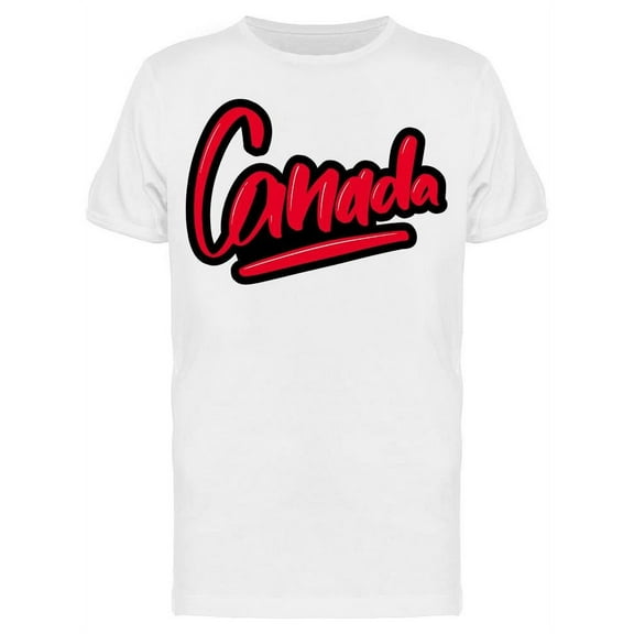 Canada, Red Text T-Shirt Men -Image by Shutterstock, Male Medium