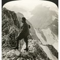 thumbnail image 1 of Canada Rocky Mountains. Nclimber On The Summit Of Mount Whyte In The Rocky Mountains Alberta Canada. Stereograph, 1 of 3