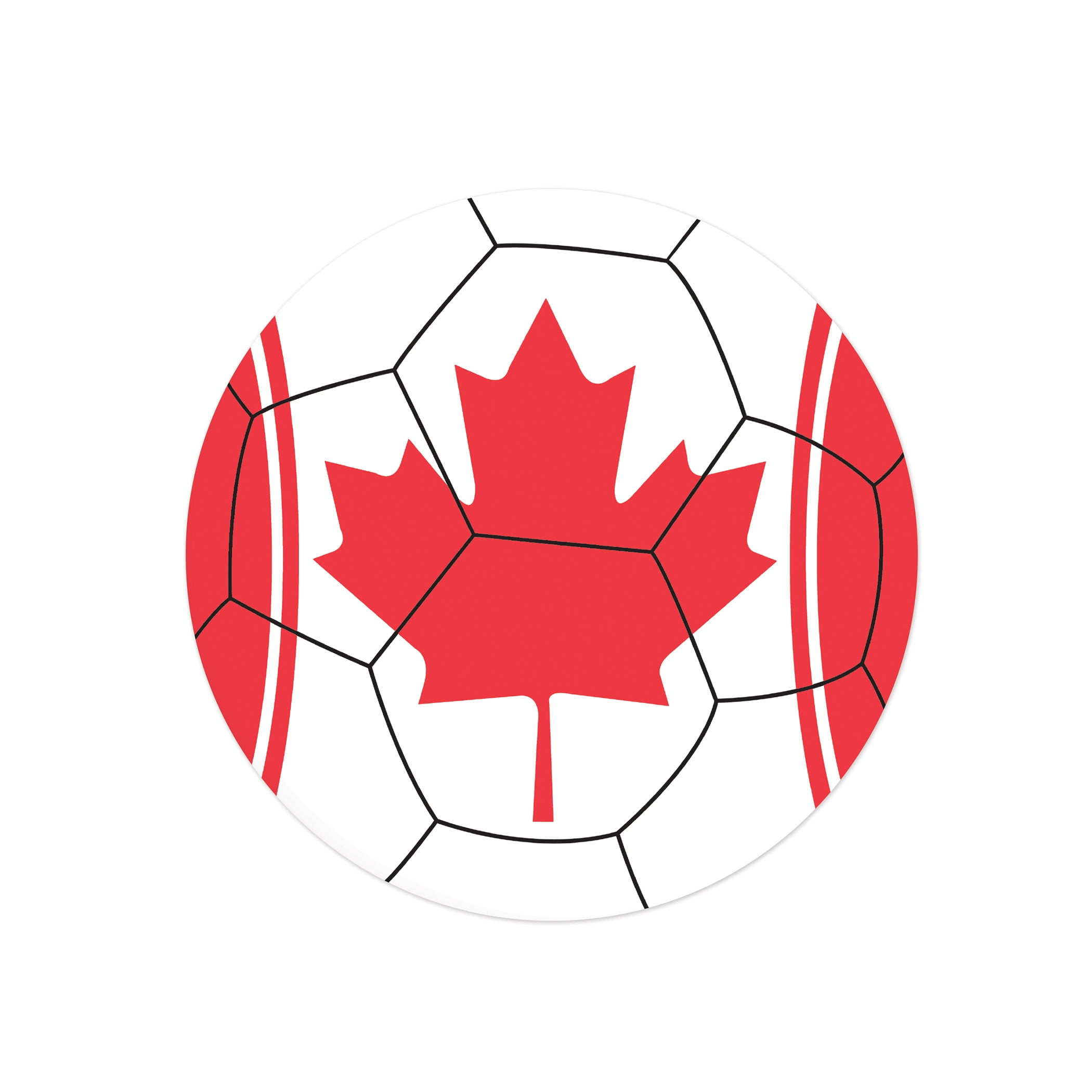 Canada Soccer Ball Peel 'N Place, 5¼", (12/Pkg)