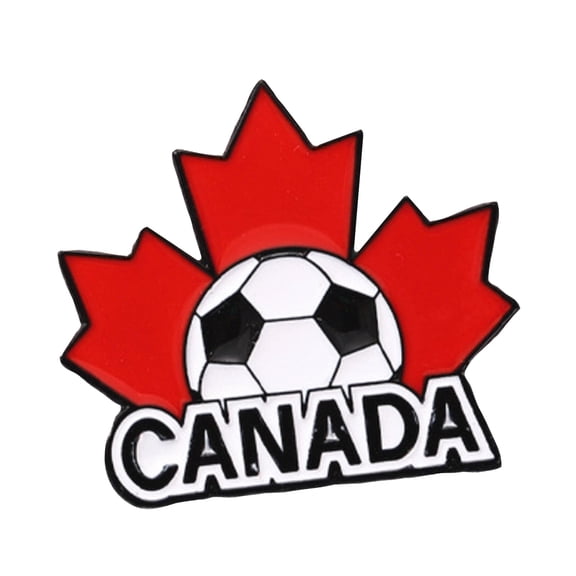 Canada Soccer Shield Shaped Enamel Pin Badge Football Emblem Brooch for Event Souvenir Collectible Decoration