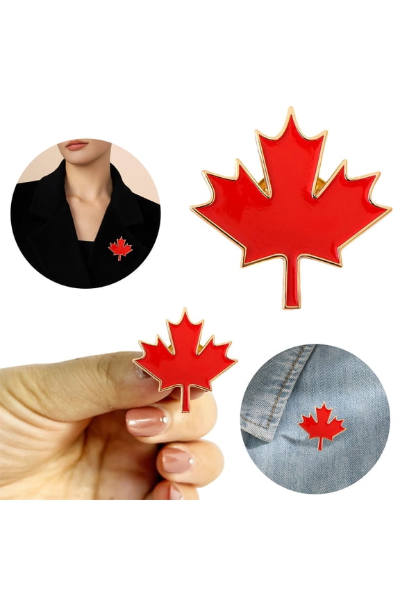 Flag Pins - Canadian National Lapel Pins Badge for Travel Maple Leaf Brooch Badges for Men and Women Accessory for Hats and Bags