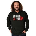 thumbnail image 1 of Canada Strong And Free Maple Leaf Unisex Plus Fleece Graphic Hoodie Brisco Brands 4X, 1 of 5