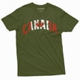 thumbnail image 1 of Canada T-Shirt Canadian Flag National Day Patriotic Mens T-Shirt (3X-Large Military Green), 1 of 6