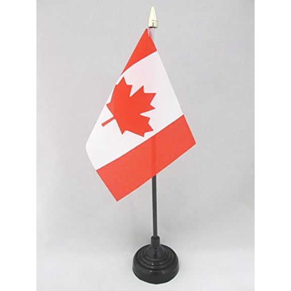 AZ FLAG Canada Table Flag 4x6 in 100D Polyester Plastic Base 15x10 cm