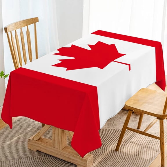 Canada Tablecloth Happy Canada Day Party Decoration Maple Leaf July 1st Celebration Kitchen Dining Room Home Decor-6084inch