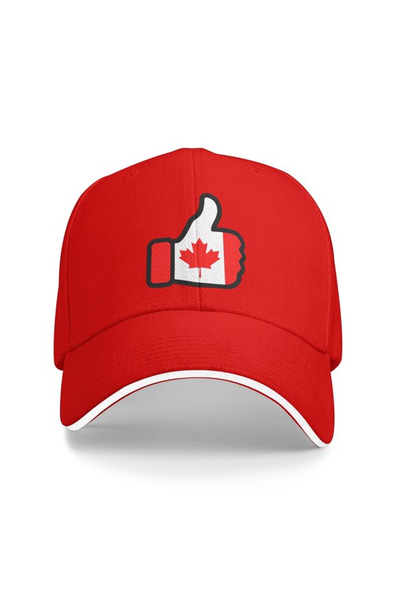 Canada Thumbs Up Unisex Adult Baseball Caps Adjustable Casquette Dad Hat Sandwich Cap Outdoors Headwear
