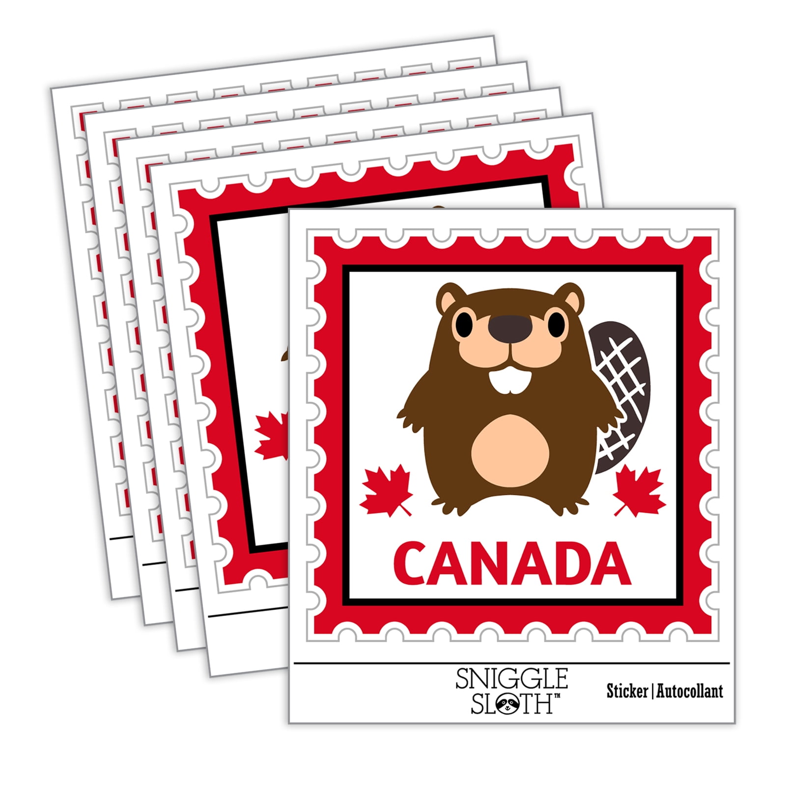 Canada Travel Beaver and Maple Leaf Leaves Car Window Bumper Water ...