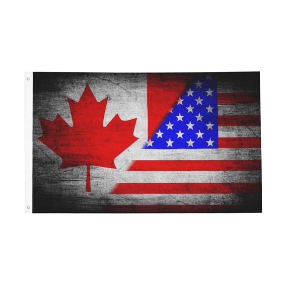 Canada Usa Friendship Traditional Flag Flag 3x5 Ft Outdoor Indoor With Grommet Garden Yard Banner Decorative Sign