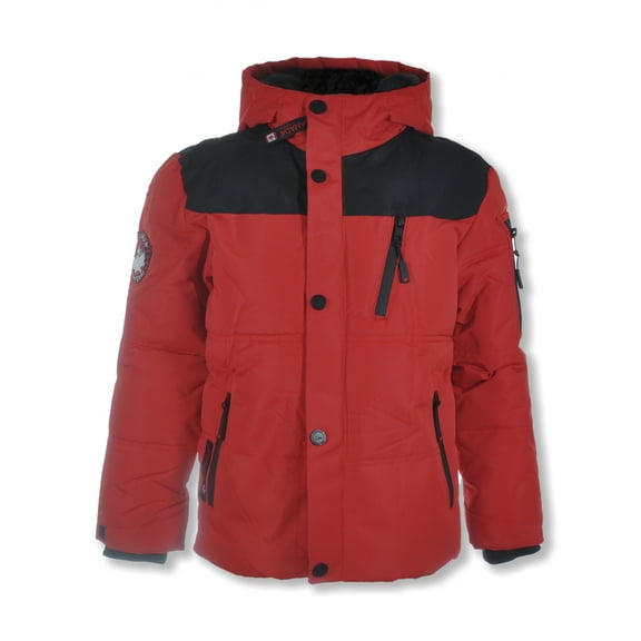 Canada Weather Gear Boys' Heavy Puffer Jacket Color: red Size: 14 - 16