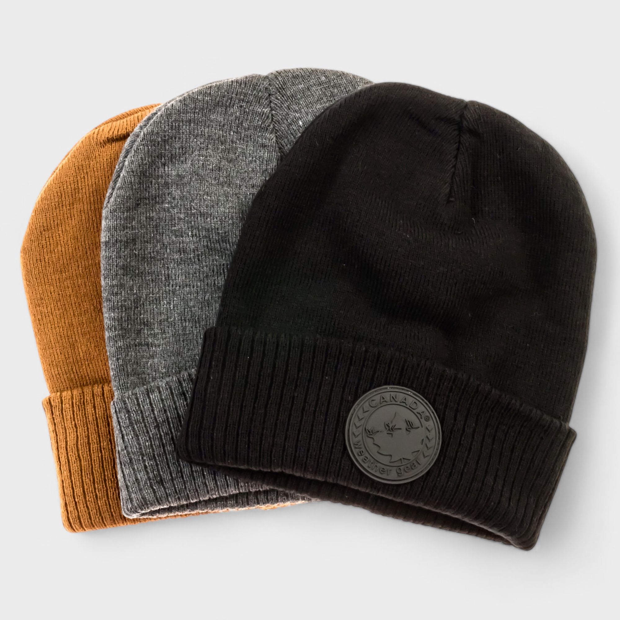 Canada Weather Gear Hat Beanie Unisex Black Plush Lined Pom Cap Winter Warm Canada Weather Gear Black Knitted Hat with | Mercari main image 3