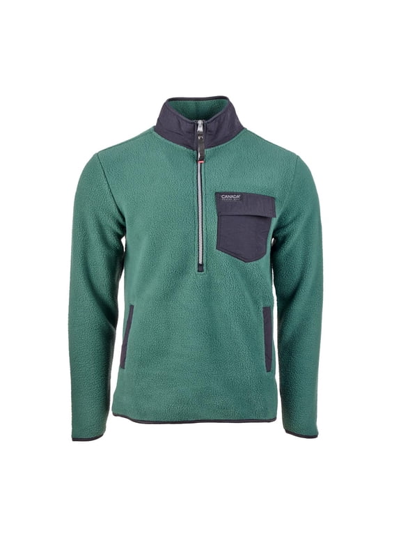 Men's Hi-Pile Fuzz Fleece 1/4 Zip Pineneedle / XL
