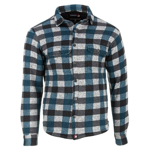 Canada Weather Gear Men's Sherpa Lined Buffalo Plaid Shirt Jacket